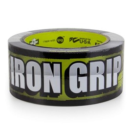 IPG Iron Grip Heavy Duty Duct Tape, 1.88" x 10 yd, Black (Single Roll)