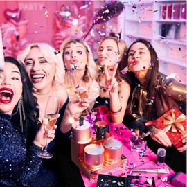 OQOQ Iridescent Table Cloths (2 Packs，Hot Pink) - 137x274cm Rectangular Plastic Table Cover Disposable Tablecloth Birthday Decorations Waterproof Foil Bachelorette Party Disco Party