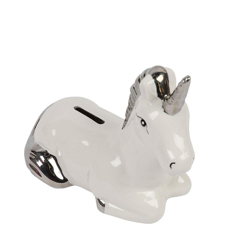 Paperchase Unicorn silver plated money box