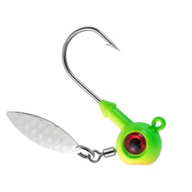 Dr.Fish 10 Pack Crappie Fishing Jigs Stand Up Round Jig Heads Painted Fishing Lure Spinner Blade Walleye Bass Trout Bluegill Freshwater Saltwater 1/4oz