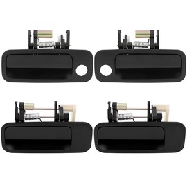 LUJUNTEC Exterior Front Rear Driver Left Passenger Right Side Door Handle Replacement for 1997-2001 for Toyota for Camry 4pcs Black Handle Replace OE 79427、69240-AA010