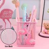TELADESHX Flamingo Pencil Holder, Metal Pen Holder for Desk, Cute