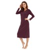 WiWi Nightgowns for Women Soft Viscose from Bamboo Long Sleeve