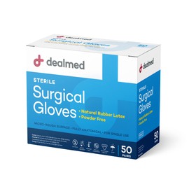 Dealmed Disposable Latex Gloves – Medical Gloves, Multi-Layer, Size 9, 50 Pairs Per Box, 6 Boxes Per Case