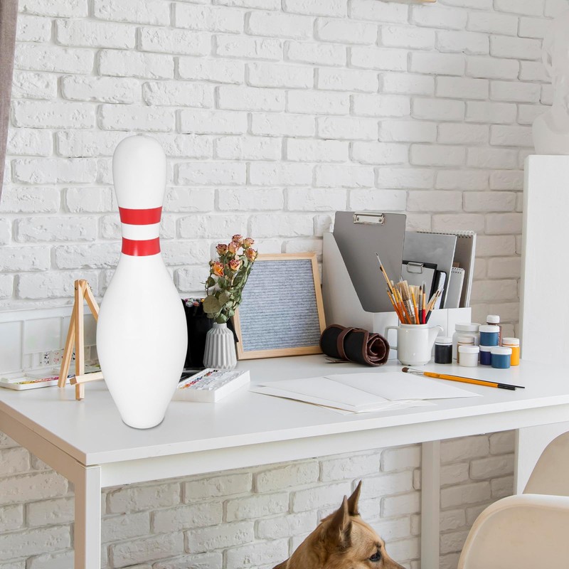ULTNICE White Bowling Shaped Piggy Bank - Creative Unbreakable Coin