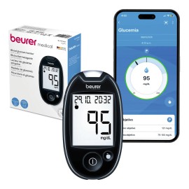 Glucómetro Digital Con Disparador De Lancetas GL44 +10 Tiras Reactivas Beurer