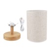 LED Bedside Lamp Touch Control Wood Nightstand Lamp Desk Cabinet