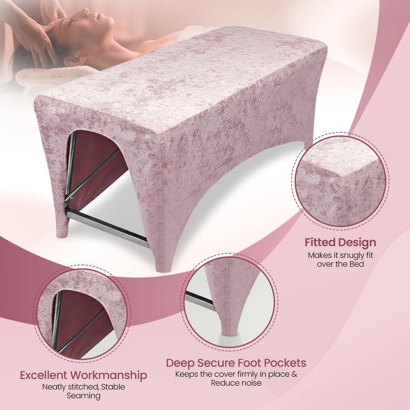 Lash Bed Foam Topper Cover, Massage Table Cover, Ergonomic Curved