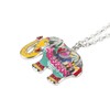 BONSNY Love Colorful Enamel Zinc Alloy Metal Elephant Necklace Pendant