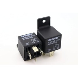 Picker Components PC792C-1A-C1-12C-N-X-5 Mini ISO Relay – SPST NO, 50 A @ 14 V DC, 12 V Coil, Plastic Bracket, Dust-Cover, RoHS Compliant (5)