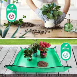 HOOSUN Repotting Mat for Indoor 39.5" x 31.5", Green
