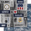 Scrapbook Customs 30432 Navy and Faux Metal Rivets 12 x
