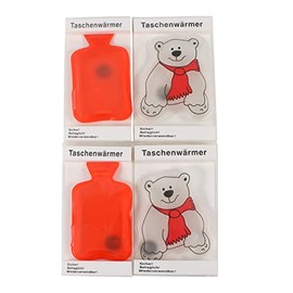 4 Hand Warmers with Polar Bear Motif, Reusable Pocket Warmers with Metal Plates, Hand / Pocket Warmer for Warm Hands for Children and Adults