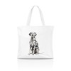 AdriLeo Dalmatian Shopping Bag (Black Spots), White with photographic print