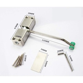 Stainless Steel Door Closer Adjustable Automatic Door Closer for Medium Size Doors Commercial or Domestic Doors