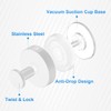 uxcell 4pcs Suction Cup Hooks, Reusable Towel Hooks No-Drill Shower