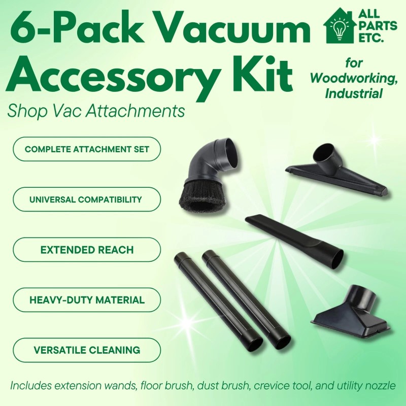 Shop-Vac 2.5" Vacuum Attachments for Shop Vac – 6-Piece Wet