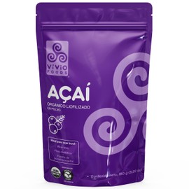 Vivio Foods, Acai Orgánico En Polvo, 150 gramos