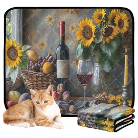 YEGAME Wine Grape Washable Pee Pads for Dogs Cats, Reusable Puppy Pads Absorbent Non-Slip Waterproof Pet Training Pads for Potty Training, Playpen, Crate