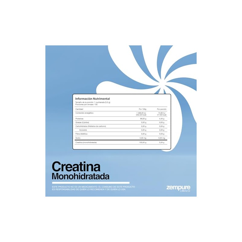 Creatina Monohidratada Alta Pureza | Sin Excipientes | Bolsa Doypack
