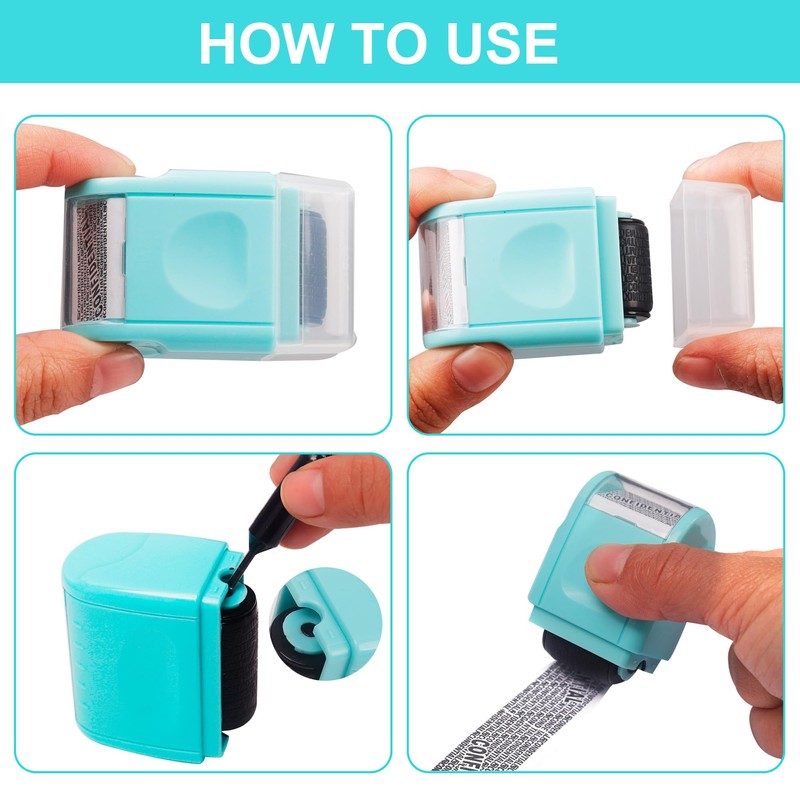 Privacy ID Address Blocker Stamp, Identity Theft Protection Roller Stamp,