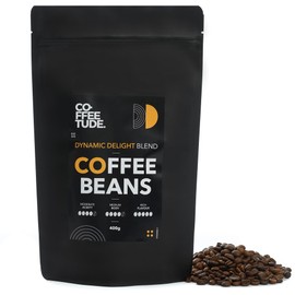 Coffeetude Dynamic Delight Blend (400g, 14oz), Exclusive Arabica and Robusta Coffee Blend, Whole Coffee Beans, Medium roasted, Ideal for the preparation of Espresso, Cappuccino, Macchiato, Latte