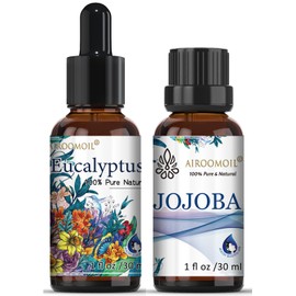 30+30ml Travel Size Airoomoil Eucalyptus Jojoba Essential Oil Set Aroma for Office Workers Sports Trainers Perfumes Soaps Diffusers Oils