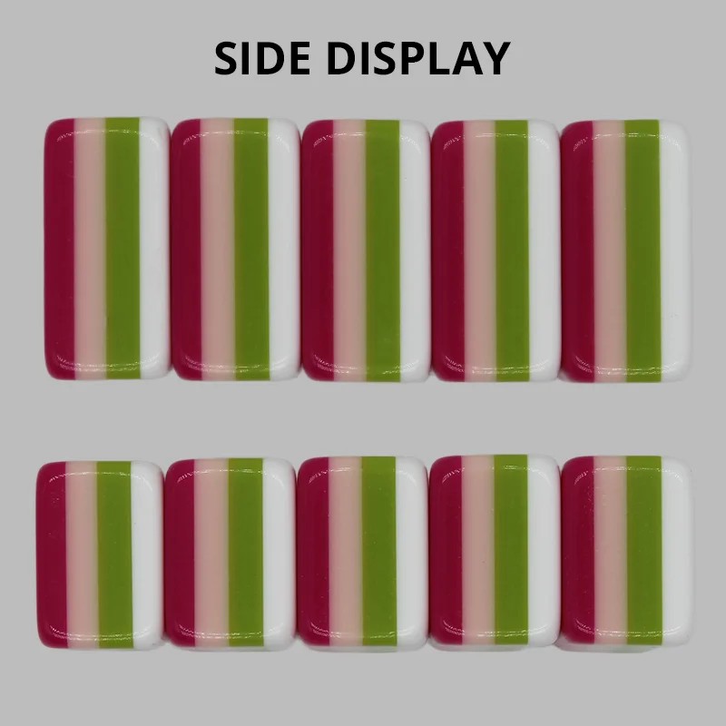 American Mahjong Set Mat 160PCS 32mm 4-Layer Green Acrylic Engraved