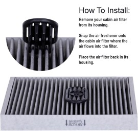 Pureflow Cabin Filter Air Freshener with Odor Eliminator – Fits on Most Car