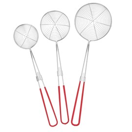 MAGICLULU Stainless Steel Colander Set Strainer Ladles Noodle Strainer Frying Spoon Pasta Scoop Kitchen Utensils