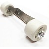 Universal Patio Heater Wheel Kit-Stainless Steel Silver Bracket + White