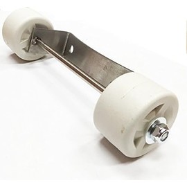 Universal Patio Heater Wheel Kit-Stainless Steel Silver Bracket + White Wheels,Patio Tall Propane Gas Patio Heater Wheels Replacement Movable Wheel-Easy to Move