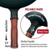 welsteepse Carbon Steel Wok Traditional Hand Hammered Wok,14 Inch,Round Bottom(Roasted