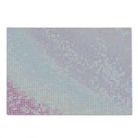 Ambesonne Modern Cutting Board, Abstract Pattern in Pastel Pink Tones Retro Disco Style Party Theme Art, Decorative Tempered Glass Cutting and Serving Board, Large Size, Pale Pink Pale Pink