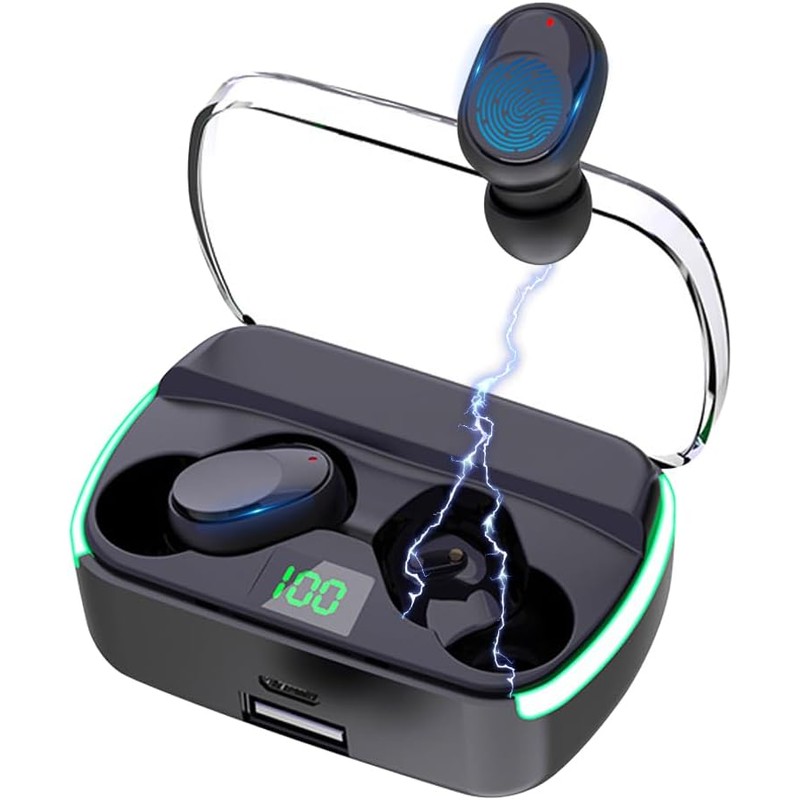 Audífonos Auriculares inalámbricos Bluetooth 5.1 Control Táctácdel Auricular con Carcasa
