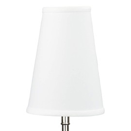 FenchelShades.com Lampshade 3" Top Diameter x 5" Bottom Diameter x 7" Slant Height with Clip-On Attachment for Standard Edison-Style Lightbulb (Linen White)