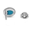 Silvershake 7X5mm Oval Shape Genuine Arizona American Turquoise White Gold
