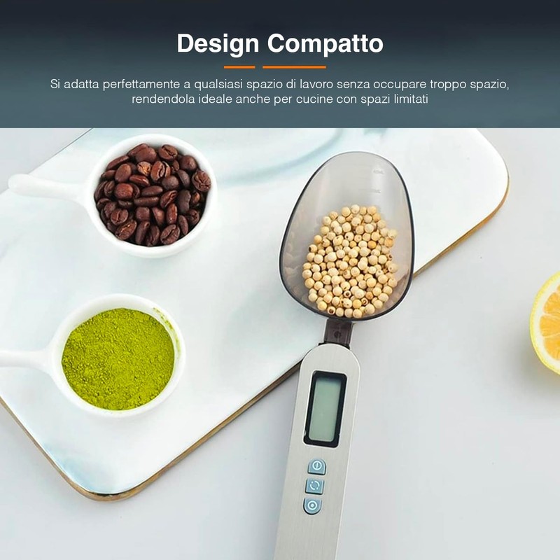 Avilia Digital Kitchen Scales with Integrated Spoon - Advanced Precision