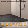 Adolif Pebble Tile for Shower Floor, Black Long Oval Pebble