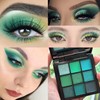 Punk Green Glitter Eye Shadow 9 Colors, Palette Shadow Pigments,