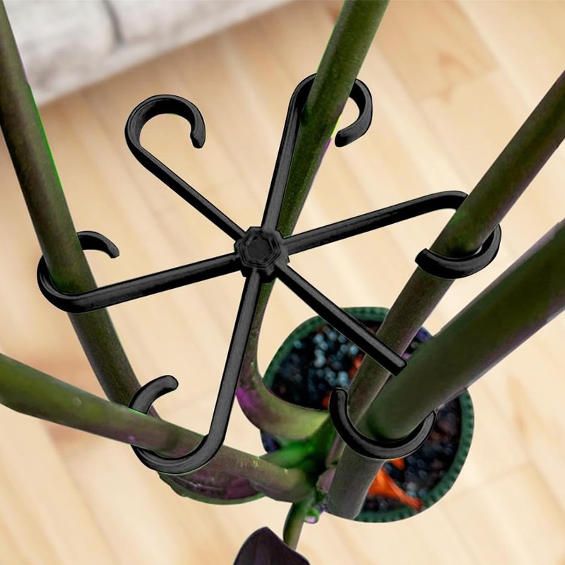 DILUSILK Plant Stem Support, 4pcs Plastic Plant Climbers Stem Holders