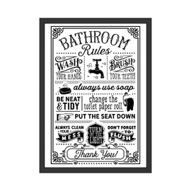 Bathroom Rules Bathroom Picture Toilet Poster Wall Picture Wall Poster (without Frame)