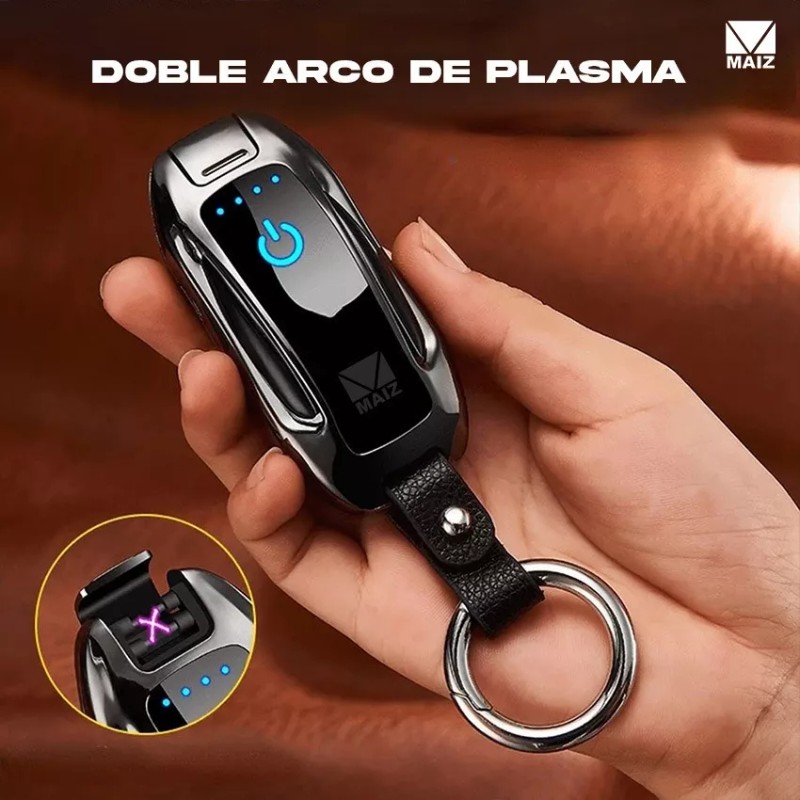 Maíz Encendedor Electrico Recargable Usb, Tipo Llavero C/luz Led