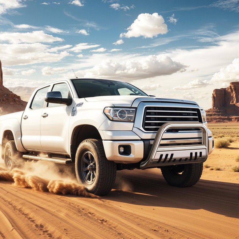 YITAMOTOR Bull Bar Compatible for 2005-2015 Toyota Tacoma, Silver Brush