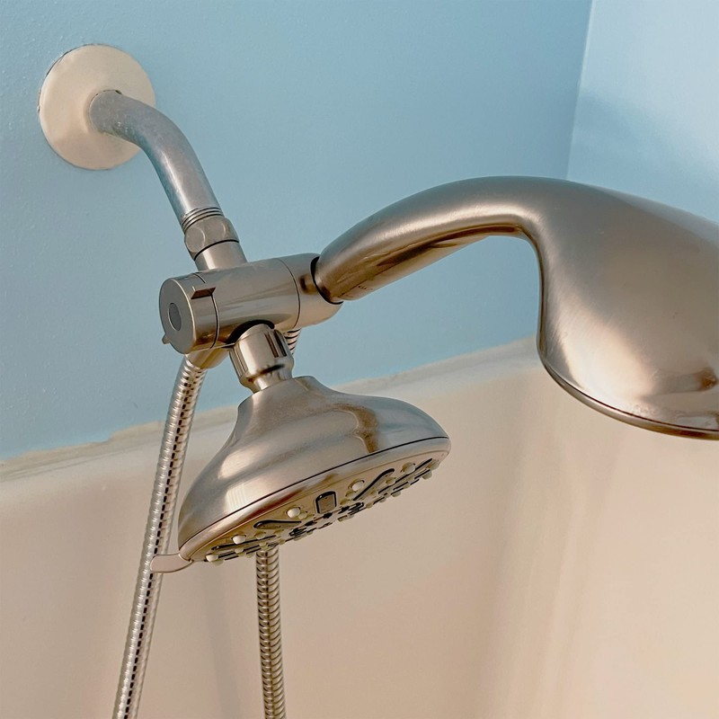 Design House 841536-SN 3-Way Shower Diverter and 70-Inch Hose for