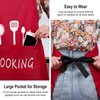 MengH-SHOP Apron Unisex Cooking Apron Waterproof Bib Apron with 2