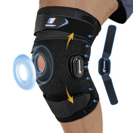 Knee Brace for Men & Women, Hinged Knee Support with Side Stabilizers and GEL Patella, X-Straps Fixing, Medical Knee Braces for Knee Pain, Meniscus Tear, ACL, PCL, MCL, Arthritis, Right Left Leg Brace