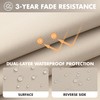 MIULEE Beige Outdoor Seat Cushion 24x24 Inch Waterproof Cushion