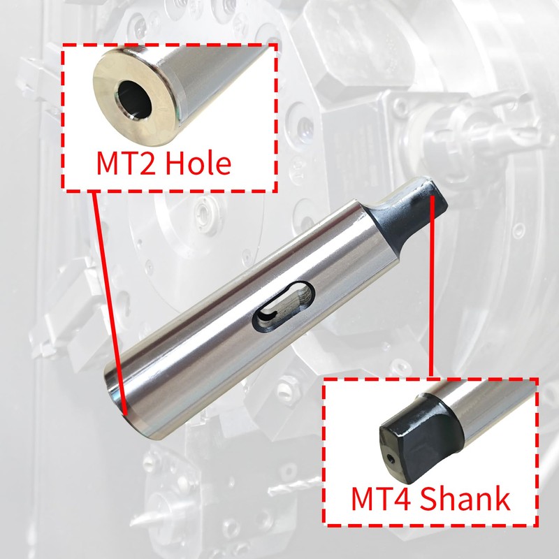 zpldAIAOSI MT2 to MT4 Morse Taper Reducing Adapter, Drill Sleeve,