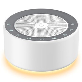 Kipcush White Noise Machine for Baby & Adults, 30 Soothing Sounds, Sleep Sound Machine with 8 Color Night Light, Memory Function, White Noise for Slee